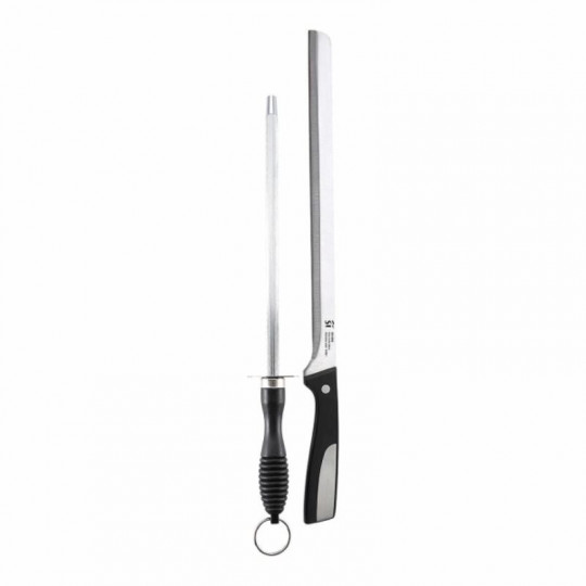 Cuchillo Jamonero San Ignacio SG-4362 Acero Inoxidable Chaira 2 Piezas