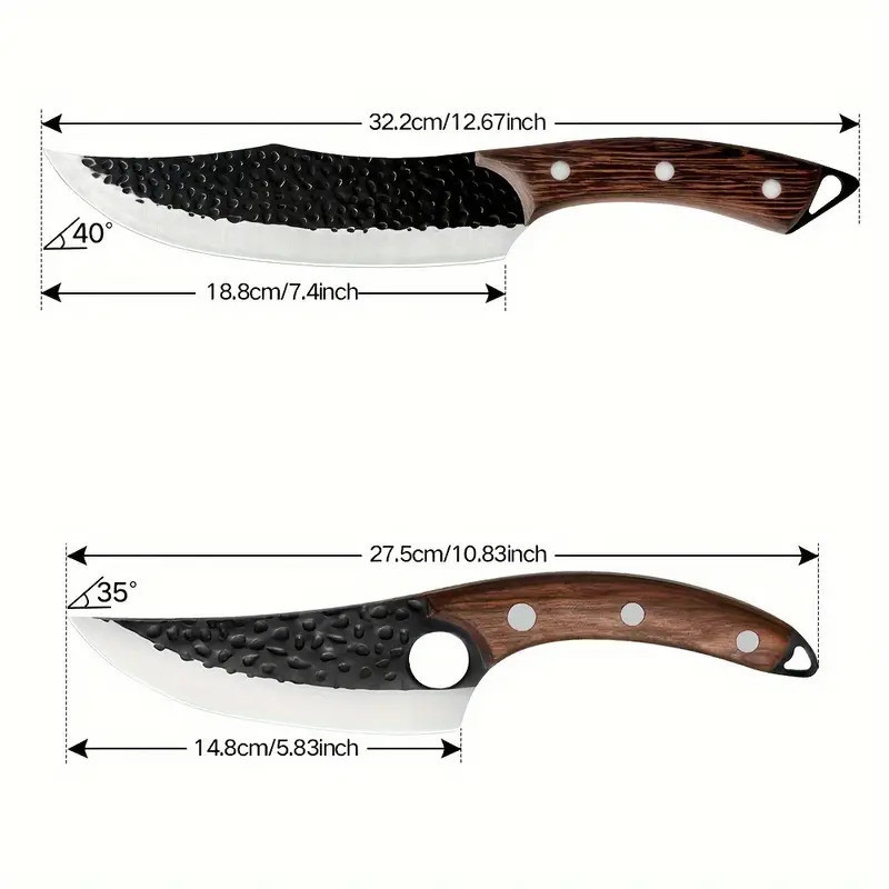 Pack 2 cuchillos cocina acero inoxidable
