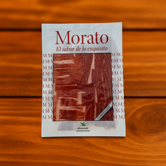 Jamón Bellota 50% Ibérico Loncheado a Cuchillo – 100g Gourmet Premium