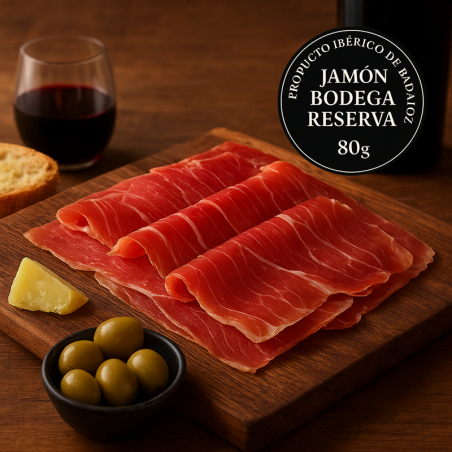 Jamón Bodega Reserva Loncheado Premium – 80g de Calidad Gourmet
