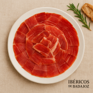 Jamón Ibérico de Cebo 50% Raza Ibérica Loncheado a Cuchillo 100 g – Sabor Tradicional de Extremadura