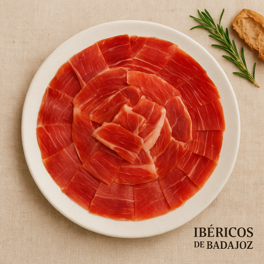 Jamón Ibérico de Cebo 50% Raza Ibérica Loncheado a Cuchillo 100 g – Sabor Tradicional de Extremadura