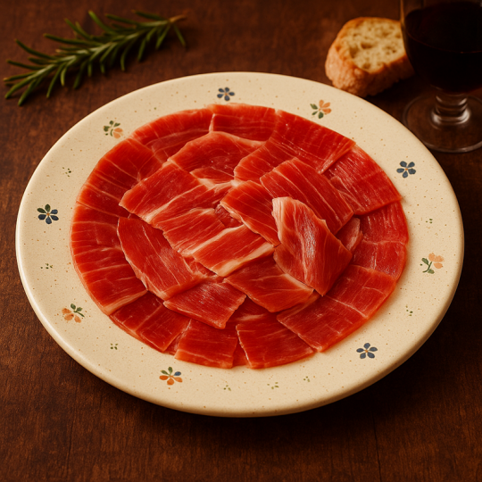 Jamón 50% Ibérico Cebo Campo Cortado a Cuchillo – 100g de Pura Tradición